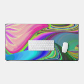 Zomergevoel, Abstracte 3D Rainbowart Bureaumat (Keyboard & Muis)