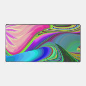 Zomergevoel, Abstracte 3D Rainbowart Bureaumat (Voorkant)