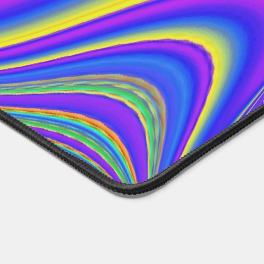 Zomergevoel, Abstracte 3D Rainbowart Bureaumat (Hoek)