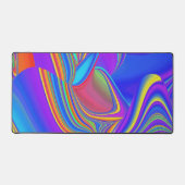 Zomergevoel, Abstracte 3D Rainbowart Bureaumat (Voorkant)