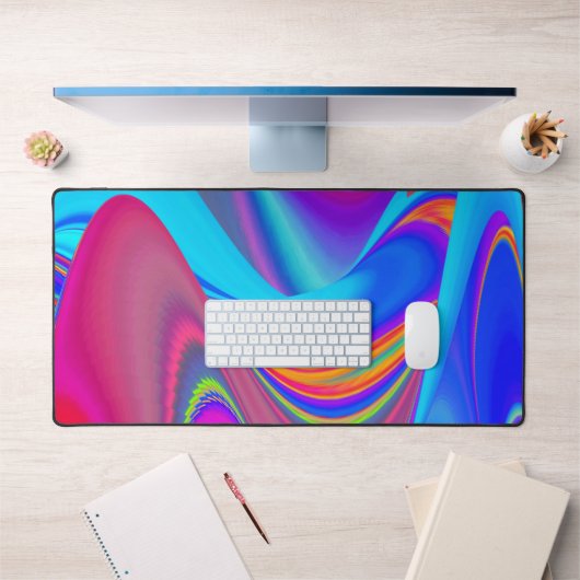 Zomergevoel, Abstracte 3D Rainbowart Bureaumat (Kantoor 1)