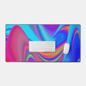 Zomergevoel, Abstracte 3D Rainbowart Bureaumat (Keyboard & Muis)