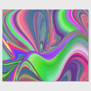 Zomergevoel, Abstracte 3D Rainbowart Cadeaupapier