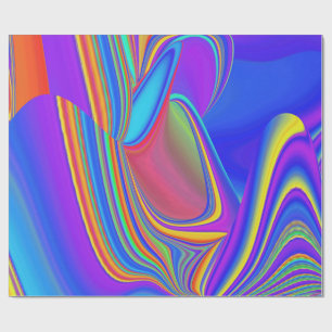 Zomergevoel, Abstracte 3D Rainbowart Cadeaupapier