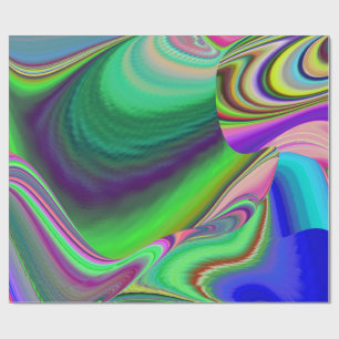 Zomergevoel, Abstracte 3D Rainbowart Cadeaupapier