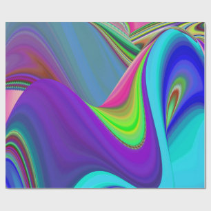 Zomergevoel, Abstracte 3D Rainbowart Cadeaupapier