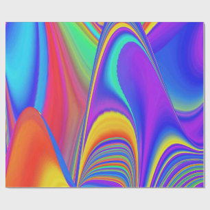 Zomergevoel, Abstracte 3D Rainbowart Cadeaupapier