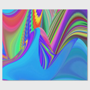 Zomergevoel, Abstracte 3D Rainbowart Cadeaupapier