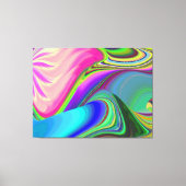 Zomergevoel, Abstracte 3D Rainbowart Canvas Afdruk (Voorkant)