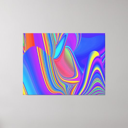 Zomergevoel, Abstracte 3D Rainbowart Canvas Afdruk (Voorkant)