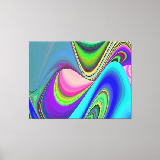 Zomergevoel, Abstracte 3D Rainbowart Canvas Afdruk (Voorkant)