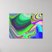 Zomergevoel, Abstracte 3D Rainbowart Canvas Afdruk (Voorkant)