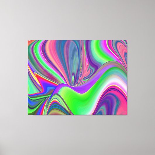 Zomergevoel, Abstracte 3D Rainbowart Canvas Afdruk (Voorkant)