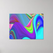 Zomergevoel, Abstracte 3D Rainbowart Canvas Afdruk (Voorkant)