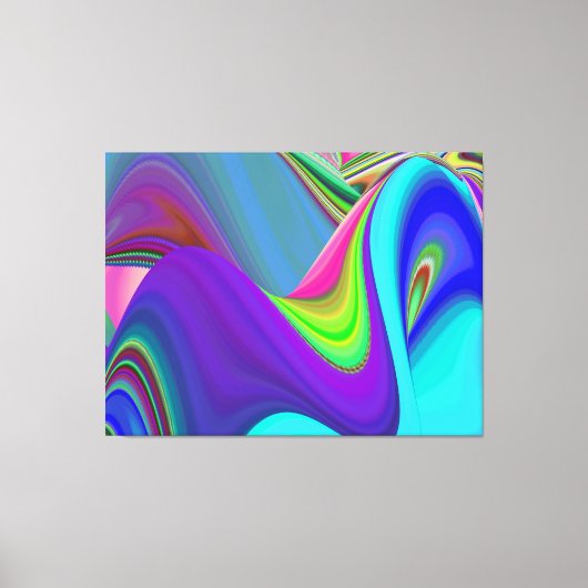 Zomergevoel, Abstracte 3D Rainbowart Canvas Afdruk (Voorkant)