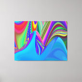 Zomergevoel, Abstracte 3D Rainbowart Canvas Afdruk (Voorkant)