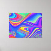 Zomergevoel, Abstracte 3D Rainbowart Canvas Afdruk (Voorkant)