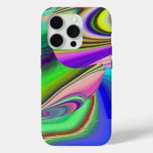 Zomergevoel, Abstracte 3D Rainbowart iPhone 15 Pro Case