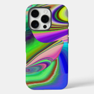 Zomergevoel, Abstracte 3D Rainbowart iPhone 16 Pro Hoesje