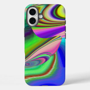 Zomergevoel, Abstracte 3D Rainbowart iPhone 16 Plus Hoesje