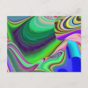 Zomergevoel, Abstracte 3D Rainbowart Feestdagenkaart
