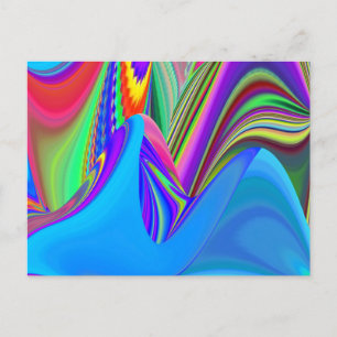 Zomergevoel, Abstracte 3D Rainbowart Feestdagenkaart