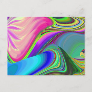 Zomergevoel, Abstracte 3D Rainbowart Feestdagenkaart