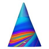 Zomergevoel, Abstracte 3D Rainbowart Feesthoedjes (Rechts)