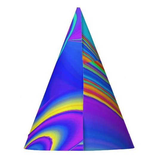 Zomergevoel, Abstracte 3D Rainbowart Feesthoedjes (Achterkant)