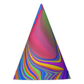 Zomergevoel, Abstracte 3D Rainbowart Feesthoedjes (Voorkant)
