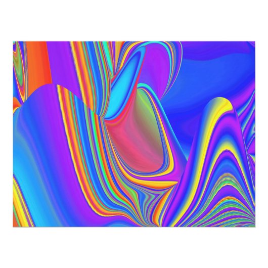 Zomergevoel, Abstracte 3D Rainbowart Foto Afdruk (Voorkant)