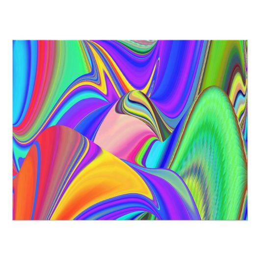 Zomergevoel, Abstracte 3D Rainbowart Foto Afdruk (Voorkant)