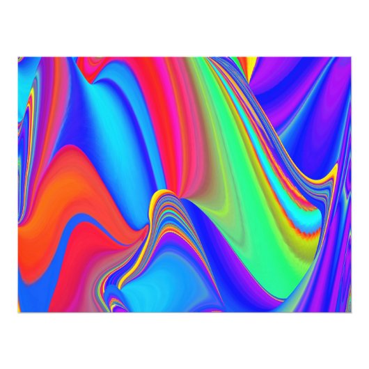 Zomergevoel, Abstracte 3D Rainbowart Foto Afdruk (Voorkant)