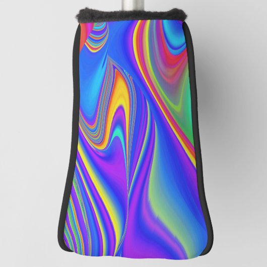 Zomergevoel, Abstracte 3D Rainbowart Golfheadcover (Draai 90)