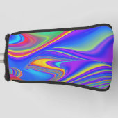 Zomergevoel, Abstracte 3D Rainbowart Golfheadcover (Voorkant)