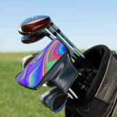 Zomergevoel, Abstracte 3D Rainbowart Golfheadcover (Insitu)