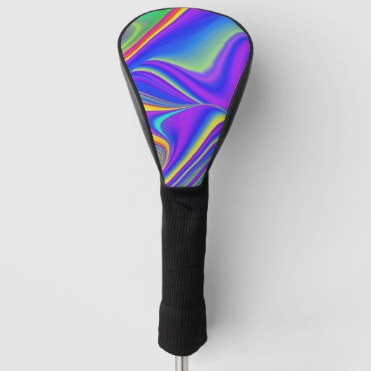 Zomergevoel, Abstracte 3D Rainbowart Golfheadcover (Voorkant)