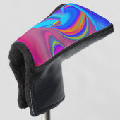 Zomergevoel, Abstracte 3D Rainbowart Golfheadcover (3/4 voorkant)