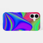 Zomergevoel, Abstracte 3D Rainbowart iPhone 16 Hoesje (Achterkant horizontaal)