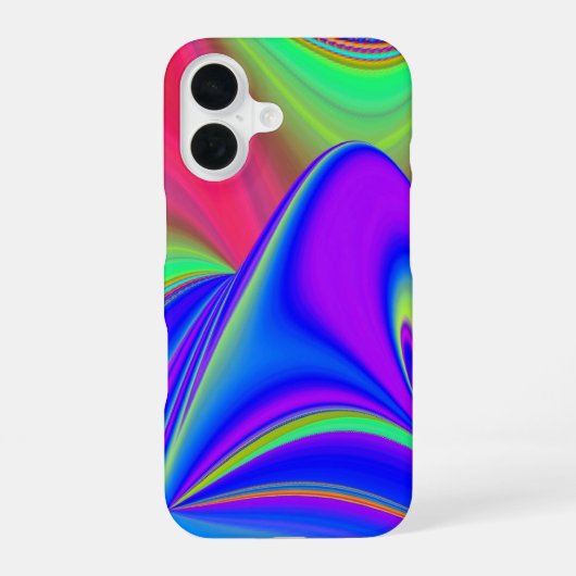Zomergevoel, Abstracte 3D Rainbowart iPhone 16 Hoesje (Achterkant)