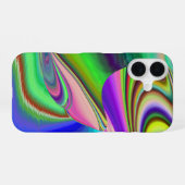 Zomergevoel, Abstracte 3D Rainbowart iPhone 16 Hoesje (Achterkant horizontaal)