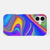 Zomergevoel, Abstracte 3D Rainbowart iPhone 16 Hoesje (Achterkant horizontaal)