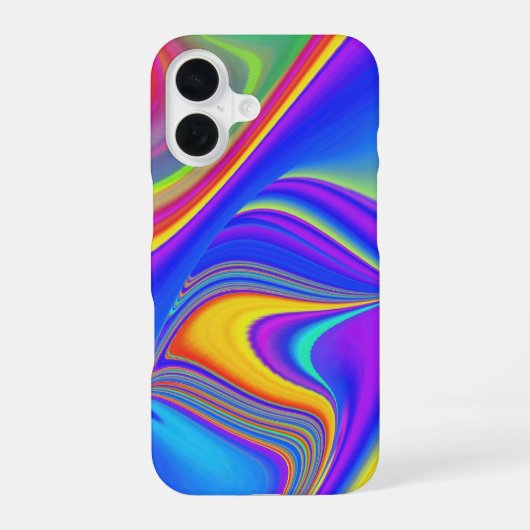 Zomergevoel, Abstracte 3D Rainbowart iPhone 16 Hoesje (Achterkant)