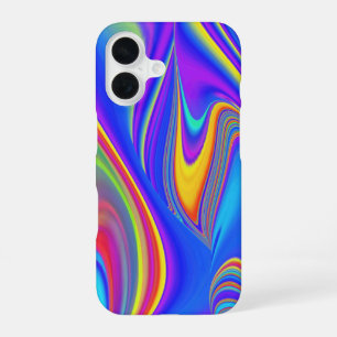 Zomergevoel, Abstracte 3D Rainbowart iPhone 16 Hoesje