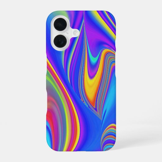 Zomergevoel, Abstracte 3D Rainbowart iPhone 16 Hoesje (Achterkant)