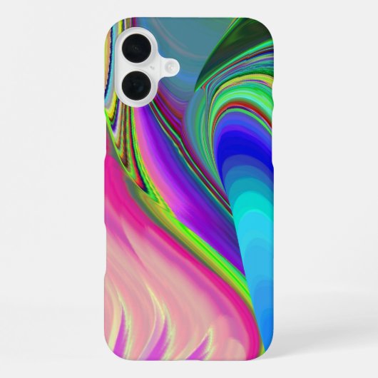 Zomergevoel, Abstracte 3D Rainbowart iPhone Hoesje (Achterkant)
