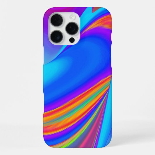 Zomergevoel, Abstracte 3D Rainbowart iPhone Hoesje (Achterkant)