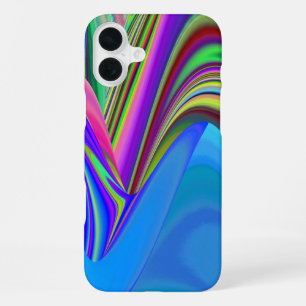 Zomergevoel, Abstracte 3D Rainbowart iPhone 16 Plus Hoesje