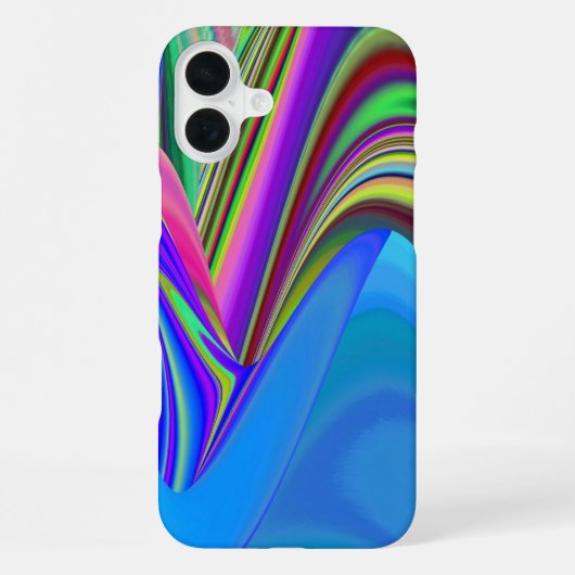 Zomergevoel, Abstracte 3D Rainbowart iPhone Hoesje (Achterkant)