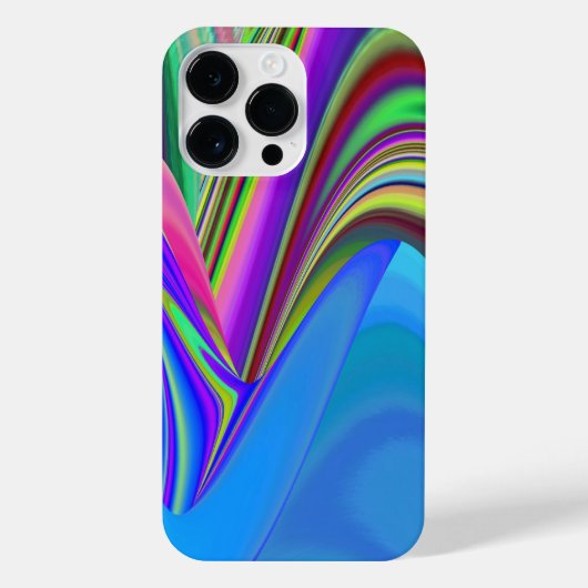 Zomergevoel, Abstracte 3D Rainbowart iPhone Hoesje (Achterkant)